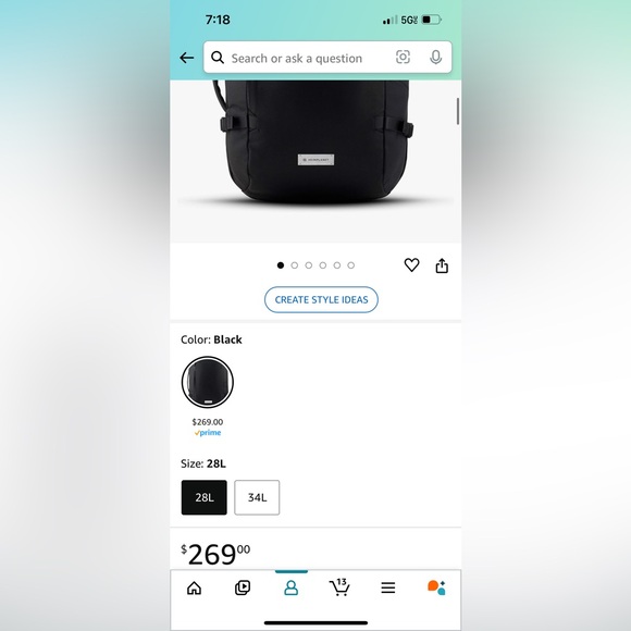 Heimplanet 28 liter travel backpack in castle rock grey - Picture 9 of 9